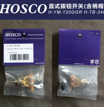 Qicai Nissan HOSCO H-YM-T20GGR Electric Guitar/Bass 3-Way Toggle Switch with Tip Cap