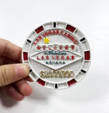 Las Vegas Casino Chip Magnetic Fridge Sticker Travel Souvenir 3D Stereoscopic Decorative Gift