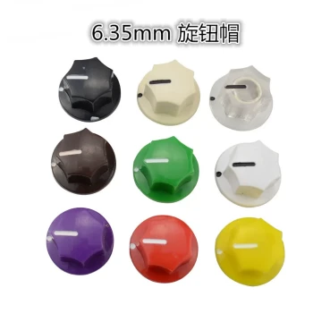 Knob Potentiometer Cap with 6.35MM Mounting Hole, Multiple Colors Available
