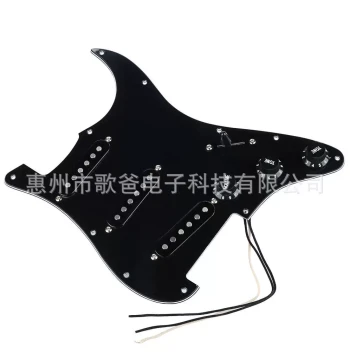 Instrument Accessories Electric Guitar Black/White/Black Three Single-Coil Loaded Pickguard Set (Large Potentiometer + Capacitor)