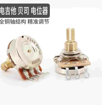 Guitar Potentiometer Electric Guitar Knob Electric Bass Tone Volume Tuner 500K Resistance 250K Copper Shaft