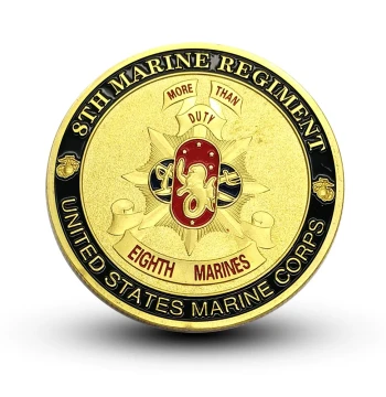 Handcrafted Vintage-Style Patinated Commemorative Coin Medal for Collection and Gifting, US Marine Corps Honor Emblem for Military Enthusiasts and Travel