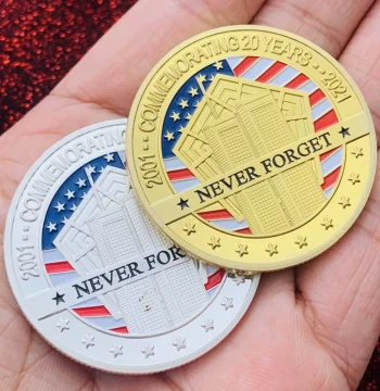 2021 US Liberty Head Gold-Plated Commemorative Medal, Craft Single Handheld Keychain Ornament Coin Gold Coin