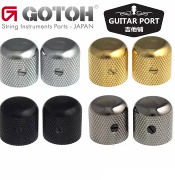 Original Japanese Gotoh Metal Guitar Bass Potentiometer Cap Knob