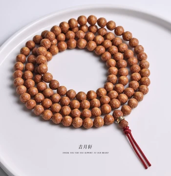 Natural Domestic Phoenix Eye Bodhi Seeds, Wild Jujube Pits, Perfectly Round 108-Bead Small Original Seed Buddhist Necklace Bracelet, Non-Nepalese