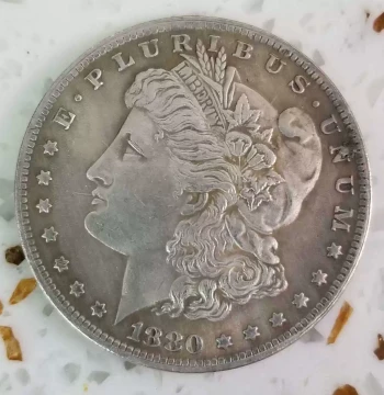 Replica Morgan Commemorative Coin Copper Silver Plated Pure Handmade