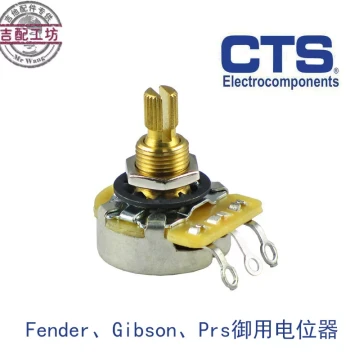 Authentic USA CTS Potentiometer 250K Electric Guitar Bass Knobs Volume Tone Copper Shaft Aluminum Shaft 500K