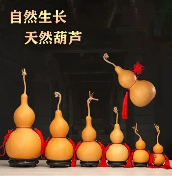 Gourd with Dragon Head Home Protection Feng Shui Ornament Natural Gourd Hanging Decor Real Gourd Wenwan Car Living Room Decoration