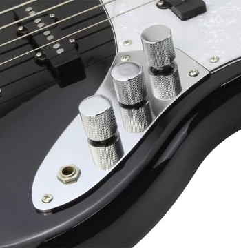 FLEOR Bass Circuit Control Board JB Guitar/Bass Potentiometer Assembly Set with Chrome Finish and Plastic Knobs