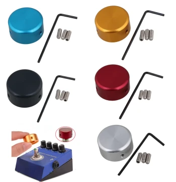 New Guitar Effect Pedal Foot Switch Cap, Knob, Aluminum Cover with Wrench and Screw