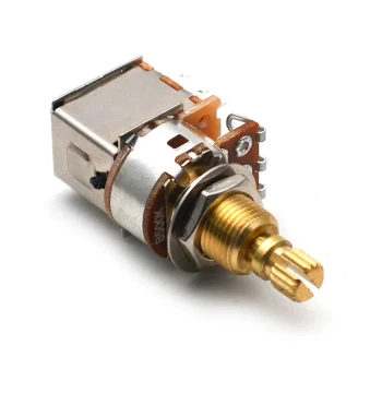 High-Speed Copper Shaft Push-Button Potentiometer for Electric Guitar/Bass Pickup Coil Split, Volume/Tone Knobs