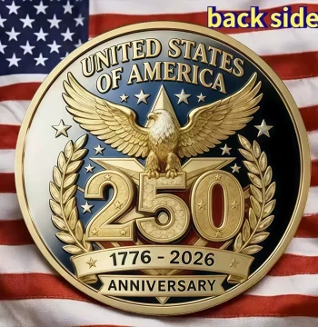 USA 250th Anniversary Collection 3D Relief Alloy Coin Lady Liberty Commemorative Medal