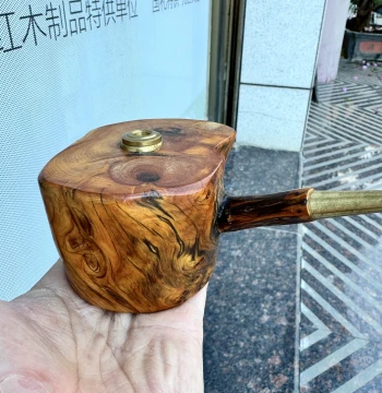 Free-Form Pipe Taihang Material Thuja Pipe Three-in-One Smoking Tool Wooden Mouthpiece Solid Wood Stem Handheld Collectible Pipe