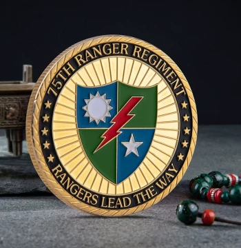 US Challenge Coin Commemorative Medal, 75th Ranger Regiment Metal Commemorative Badge, Relief Craft Decorative Ornament