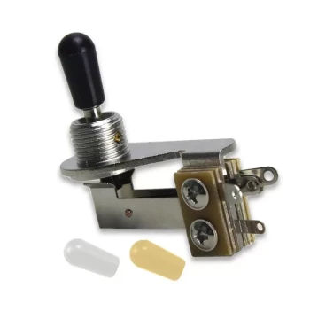 Electric Guitar Toggle Switch Guitar 3-Position Toggle Switch L-Shaped 3-Position Rocker Switch (Color: Nickel Plated)