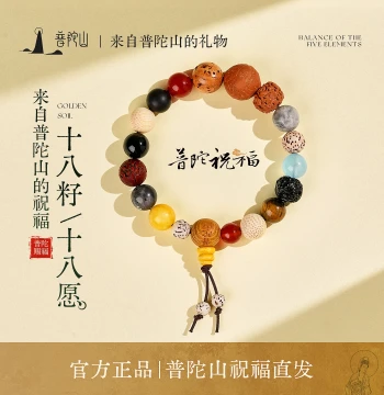 Putuo Mountain Official Eighteen-Seed Bracelet Authentic Women's Multi-Treasure Bodhi Prayer Beads Wenwan Bracelet Men's Birthday Gift