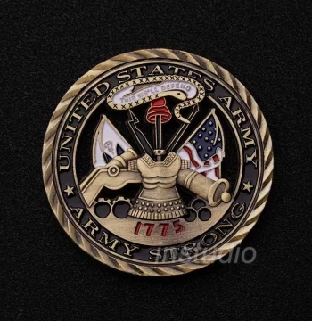 US Challenge Coin Commemorative Medal Creative Decorative Hollow Coin Metal Military Award Enamel Craft Collection