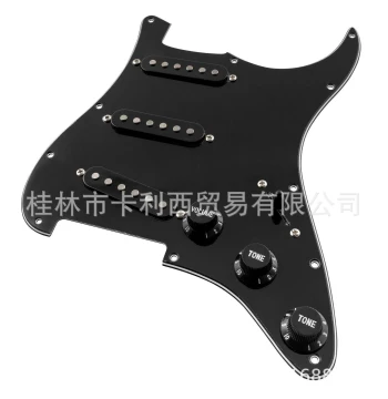 Electric Guitar ST Wiring Assembly Kit SSS Alnico Magnet Pickups 5-Way Square Switch Pickguard Potentiometer
