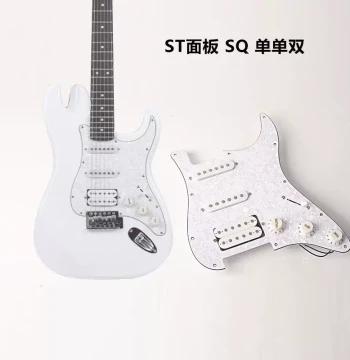 ST/SQ Single-Single-Single / Single-Single-Humbucker Electric Guitar Pickguard Front Cover Wiring Assembly, Pearl Finish Panel Accessory