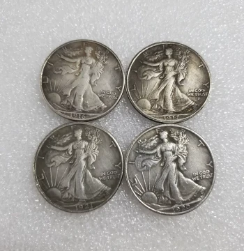 Antique-Style Craft D, S, P Version Set 30.5MM US Statue of Liberty Brass Replica Commemorative Coin Silver Dollar