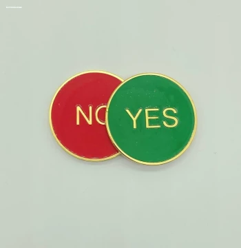 US Antique Bronze 3D Embossed YES Decision Coin Commemorative Coin Collection Lucky Love NO Coin