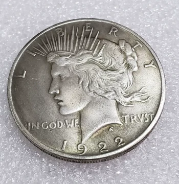 Pure Handcrafted Retro Distressed Alloy Replica Prop, 12 Styles American Goddess Peace Dollar Commemorative Silver Coins
