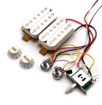 Electric Guitar Dual-Dual Pickup Complete Wiring Kit with Pickups and Potentiometers ST Electric Guitar Integrated Circuit Black