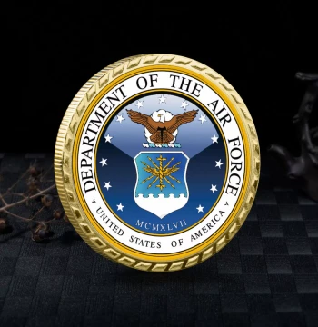 Genuine Pure Metal Heavy Gold-Silver Color Commemorative Coin Medal Anniversary Custom Collection Gift Star Trek Space Force USA