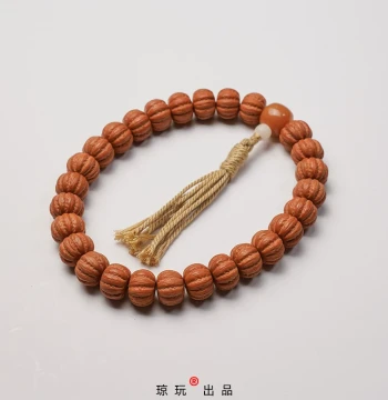 Collectible Natural Monkey Head Beijing Eight-Ridge Walnut Bodhi Handheld Bracelet Mala Beads, Men and Women Styles Buddhist Beads 36 Beads Chanting Playable
