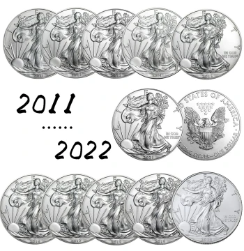 USA Eagle Dollar Commemorative Coin Medal Spread-Wing Eagle Decoration Lady Liberty Silver-Plated Coin USA Goddess Coin