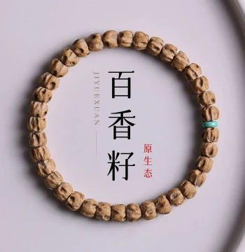 Rezhen Passion Seed Bracelet, Straight Grain Ghost Face Tablet Style, Single Loop Horizontal Drill Cypress Scent Seeds, Collectible Bodhi Beads for Men and Women