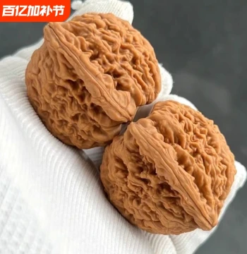 Collectible Walnut Four Towers Lion Head Handle Piece Qilin Official Hat Play Men's Hand Play Hemp Walnut Antique Premium