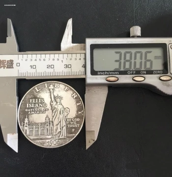 Foreign Coin Commemorative Coin Aged Vintage Silver Tone Collectible Statue of Liberty US 1906 Proof Coin Foreign Currency