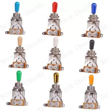 LP EPI Open Electric Guitar 3-Way Toggle Switch Pickup Tone Selector Gear Nut (Silver)