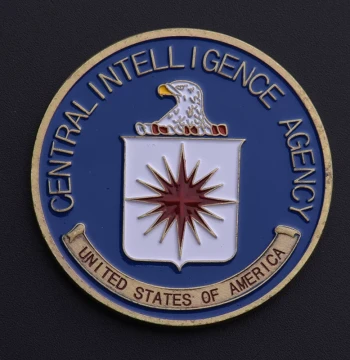 Pure Handcrafted Retro Patina Alloy Replica Commemorative Coin Medal Metal CIA USA Brooch Metal School Badge