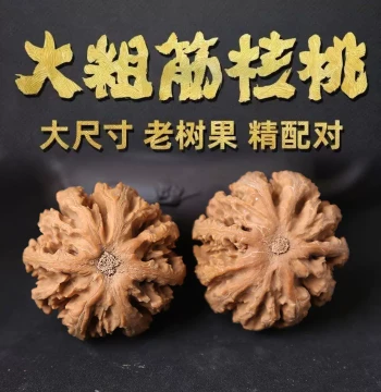 Qinling Mountain Wild Rough-Veined Eight-Ridge Collectible Walnuts, Beijing Eight-Ridge with Deep Textures and Prickly Surface for Fitness