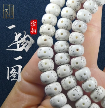 Authentic Hainan Star-Moon Bodhi Bracelet, 108 Beads, Original Eco-Friendly Large White Space, Bright Moon Rare Stars, High Density Cultural Play Prayer Beads