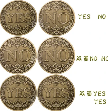 5 Styles US Antique Bronze 3D Relief Double-Sided YES Decision Commemorative bi Collectible Lucky Gold Coin NO Coin