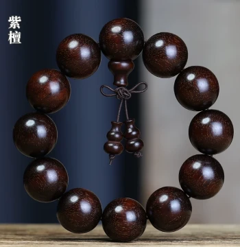 Gold-Star Red Sandalwood Bracelet for Men, Buddhist Beads 20mm High-Density Precision Crafted Zambian Red Sandalwood Women's Bracelet, Prayer Beads with Full Gold Stars, Collectible