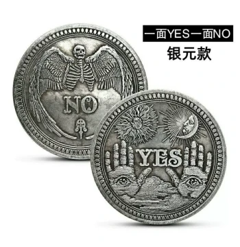 US Embossed YES Antique Bronze Commemorative Coin Collection Coin Decision NO Coin Skull Angel Lucky Gold Coin