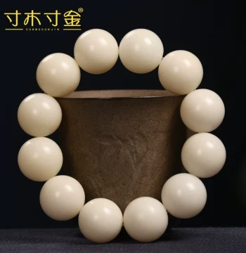 Natural White Jade Bodhi Seed Bracelet for Students, Flexible Finger-Rolling Beads, Authentic High-Density Bodhi Collectible Buddhist Prayer Beads for Men and Women