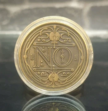 Handcrafted Retro Alloy Replica Prop, US Antique Bronze Relief 'YES' Decision Commemorative Coin