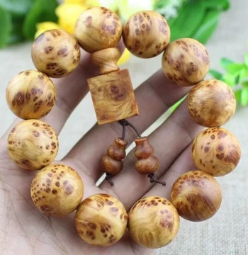 Taihang Thuja Bracelet Natural Authentic High-Oil High-Density Aged Old Material Bird's Eye Full Burl Unisex Hand-Rubbed Buddhist Beads