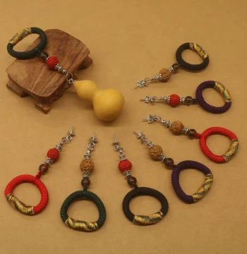 Cultural Play Gourd Hanging Rope, No Dragon Head Cap Nail Style, Premium Short Finger Loop Rope Pendant Accessories