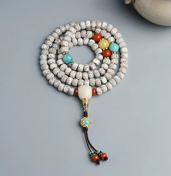 Hainan Star Moon Bodhi Bracelet 108 Beads Original Seeds First Month Prayer Beads Accessories Natural Beeswax Collectible Necklace for Men and Women