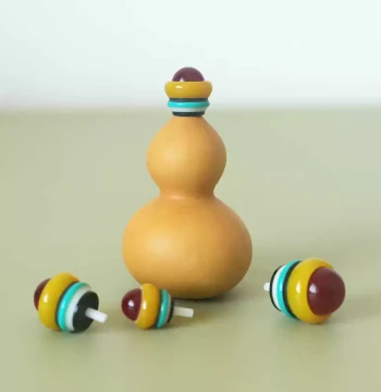 New Style Good Fortune Gourd Inlay Accessory for Hand-Rolled Wenwan Gourds (No Stem), Small Gourd Fitting for DIY Embedding and Installation