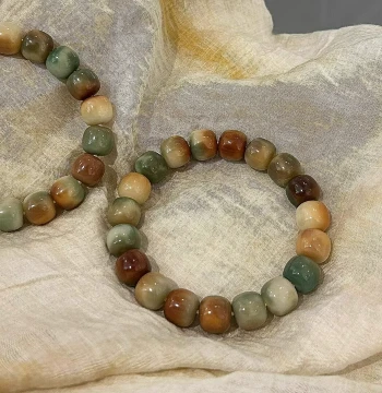 Dunhuang Charcoal Roasted Patterned Bodhi Root Bracelet Soft Finger Wrap Meditation Prayer Beads Authentic Cultural Play Bracelet for Men and Women