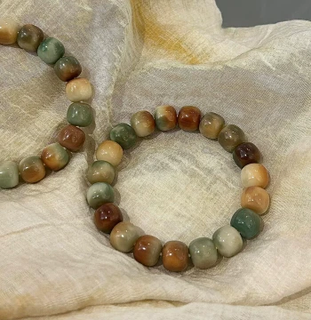 Dunhuang Flower-Skin Charcoal-Fired Bodhi Bracelet, Flexible Finger-Rolling Buddhist Prayer Beads, Authentic Wenwan Bracelet for Men and Women