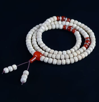 Star and Moon Bodhi 18-Seed Loose Beads Prayer Bracelet - First Month Mini Bodhi Seeds 108 Beads Agate Style Collectible