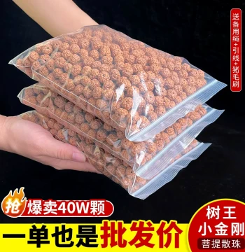 Premium Tree King Explosive Flesh Small Vajra Loose Beads, Cultural Play Bracelet, Walnut Original Seeds, Handmade DIY, Playable Buddhist Prayer Bead Accessories
